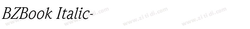 BZBook Italic字体转换